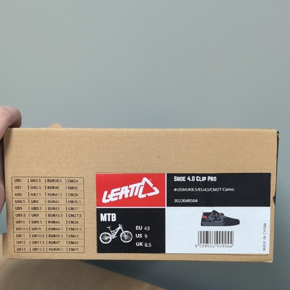 NWT Leatt 4.0 Clip Pro Mountain Bike Shoe. Camo And Orange. Size 9 - Picture 12 of 14